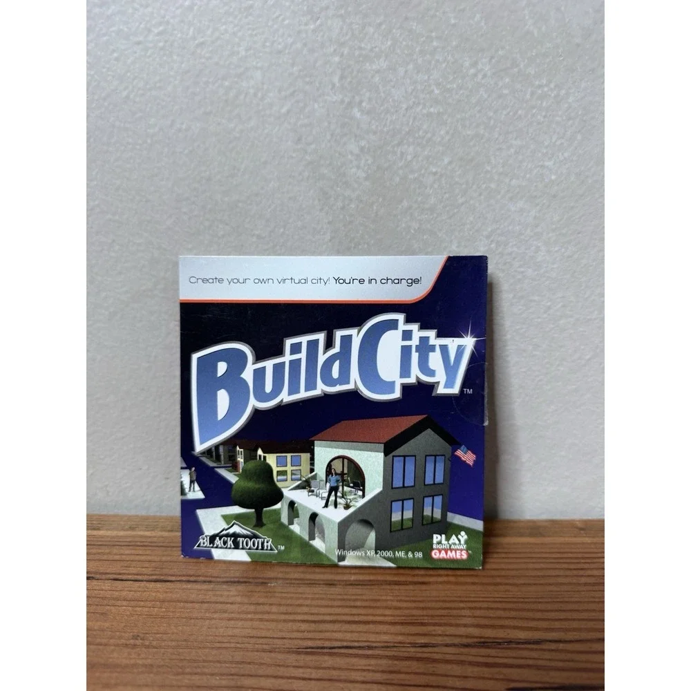 Build City PC CD-ROM Strategy Game Windows XP 2000 ME 98 Black Tooth UNTESTED